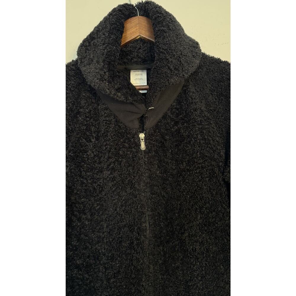 Patagonia Synchilla Curly Q Sherpa Fleece Fuzzy Faux Fur Teddy Jacket Black LG - Picture 5 of 9